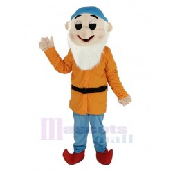 Dwarfs Mascot Costume in Orange Coat