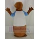 Brown E.T. Extraterrestre Traje de la mascota en camiseta blanca