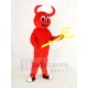 Lindo diablo rojo Traje de la mascota Dibujos animados