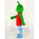 Alien verde Traje de la mascota Dibujos animados