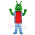 Extraterrestre vert Costume de mascotte en manteau bleu