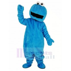 Elmo Blue Cookie Monster Mascot Costume with Big Mouth