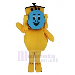 Thomas jaune la peluche de train de chemin de fer de moteur de réservoir Costume de mascotte Dessin animé