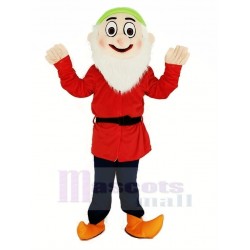 Dwarfs Mascot Costume in Red Coat Cartoon