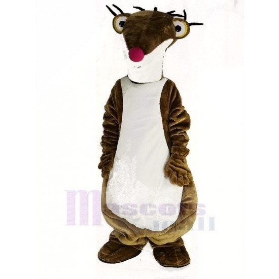 Paresseux au sol brun Sid pour l'ère glaciaire Costume de mascotte Animal