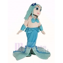 Blue Mermaid Mascot Costume Cartoon