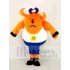 Orange Monstre Costume de mascotte avec de longues oreilles