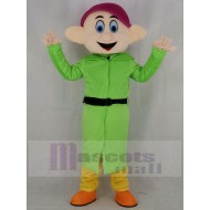 Cute Green Dwarfs Dopey Mascot Costume Cartoon