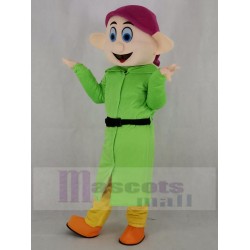 Cute Green Dwarfs Dopey Mascot Costume Cartoon