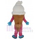 Cute White Ice Cream Mascot Costume Cartoon