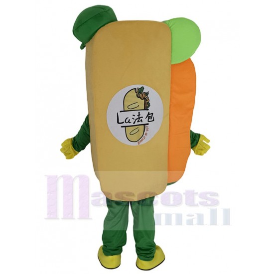 Sandwich sonriente Disfraz de mascota Dibujos animados