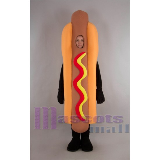 Hot Dog mit Käse und Salsa Maskottchenkostüm