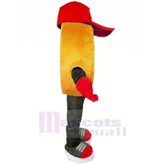 Pizza divertida con sombrero rojo Disfraz de mascota