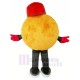 Funny Pizza with Red Hat Mascot Costume