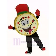 Yummy Pizza Mascot Costume with Red Hat