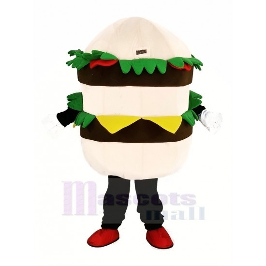 Hamburger with Cheese Mascot Costume Cartoon