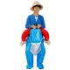 Blue Dinosaur Ride on Inflatable Costume Blow up