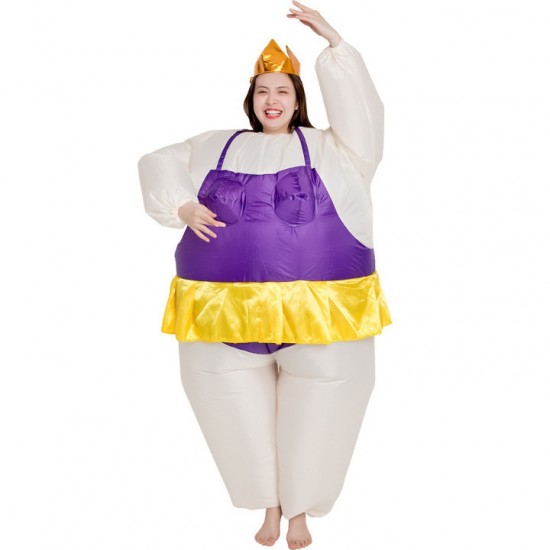 Ballerina Inflatable Costume Tiara Crown Halloween Christmas for Adult