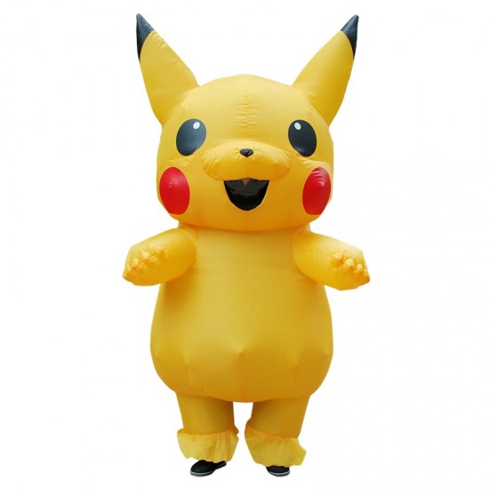 Yellow Pikachu Inflatable Costume Air Blow up Cosplay