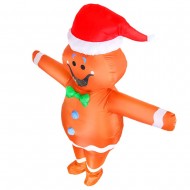 Gingerbread Man Inflatable Costume Halloween Christmas for Adult
