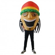 Jamaican Singer Inflatable Costume Halloween Christmas for Adult