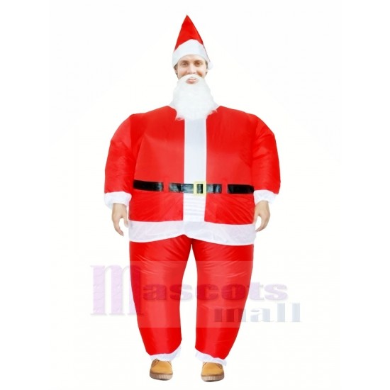 Santa Claus Inflatable Halloween Christmas Xmas Mascot Costumes Cartoon for Adults