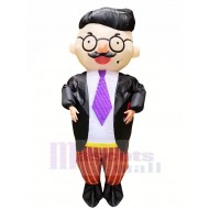 Handsome Boss with Glasses Inflatable Mascot Costume Cartoon