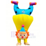 Funny Upside-down Handstand Clown Buffon Inflatable Mascot Costume Cartoon