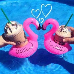 Inflatable Drink Mat Water Toy Flamingo Shape