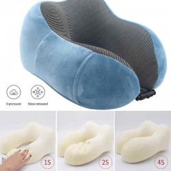 Double Sided Flocking Travel Pillow Head Rest