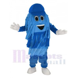 Blue Car Wash Cleaning Brush Mascot Costume