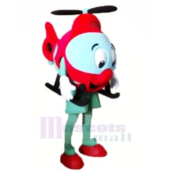 Helicopter with Big Eyes Mascot Costume Cartoon