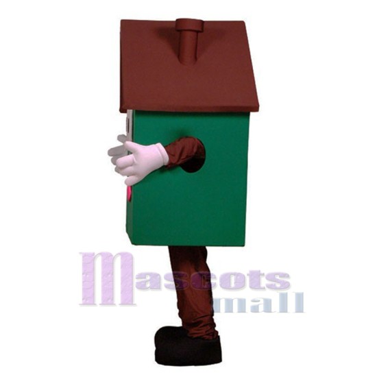 Disfraces de la mascota del hogar de Green House para la promoción de la agencia inmobiliaria