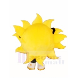 Yellow Sunshine with Sunglasses Mascot Costume