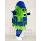 Blue & Green Car Wash Cleaning Brush Mascot Costume