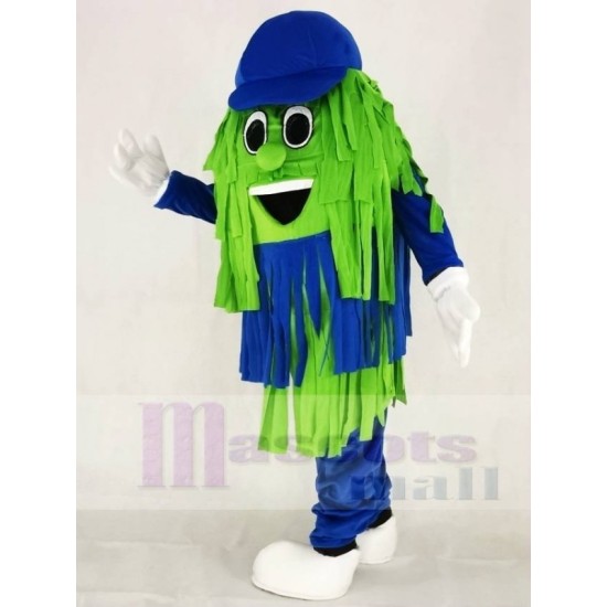 Déguisement mascotte de brosse de nettoyage de lave-auto bleu et vert