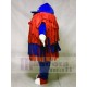 Blue & Red Car Wash Cleaning Brush Mascot Costume