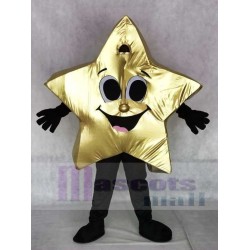estrella dorada brillante Disfraz de mascota Navidad