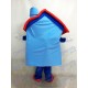 Maison d'habitation bleue Mascotte Costume