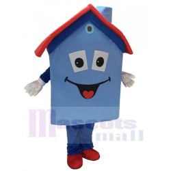 Maison d'habitation bleue Mascotte Costume