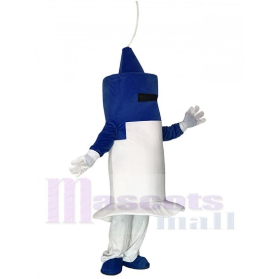 Seringue blanche et bleue pour clinique hospitalière Mascotte Costume