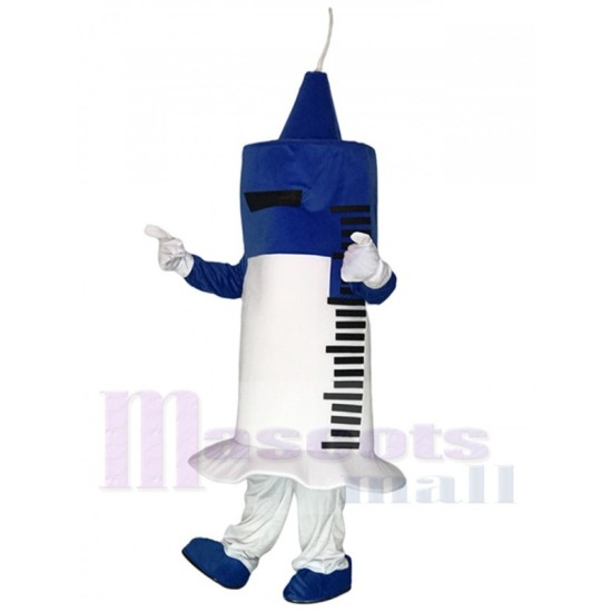 White-and-Blue Syringe for Hospital Clinic Mascot Costume