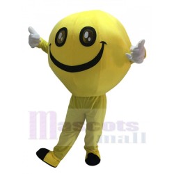Emoji amarillo sonriendo feliz cara sonriente Disfraz de mascota