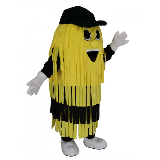 Maskottchen-Kostüm für Autowaschbürste in Gelb und Schwarz