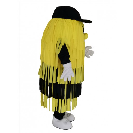 Yellow and Black Car Wash Cleaning Brush Mascot Costume