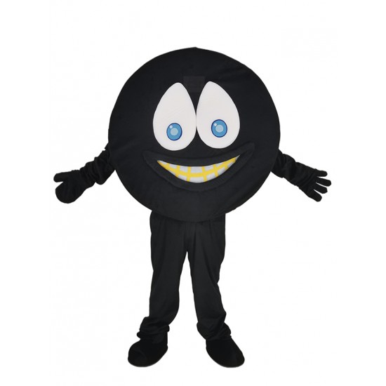 Funny Black Hockey Puck Mascot Costume