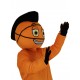 Déguisement mascotte homme basket orange
