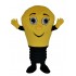 Smiling Yellow Lamp Light Bulb Mascot Costume