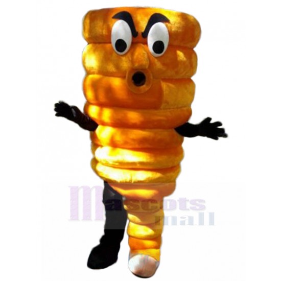 Angry Golden Whirlwind Mascot Costume Tornado