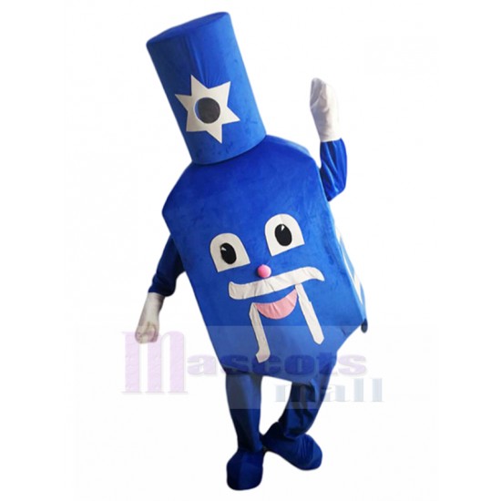 Drunk Blue Wine Bottle Mascot Costume Cartoon